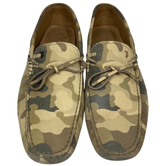 TOD'S Gommino Driving Shoes Men's Size 8 Camo